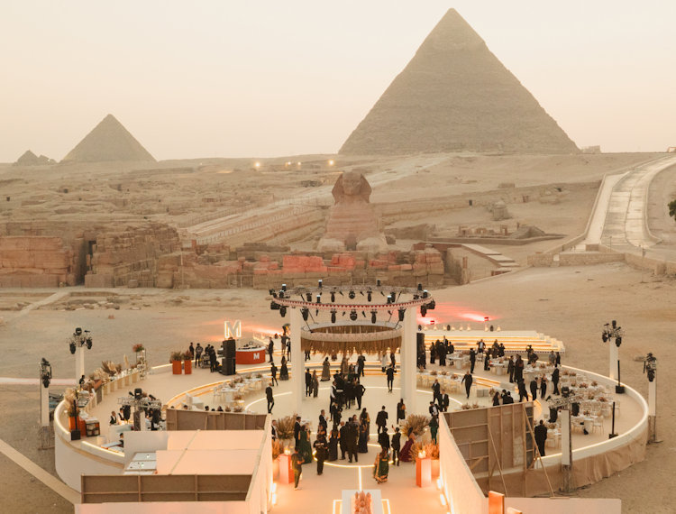 pyramids wedding